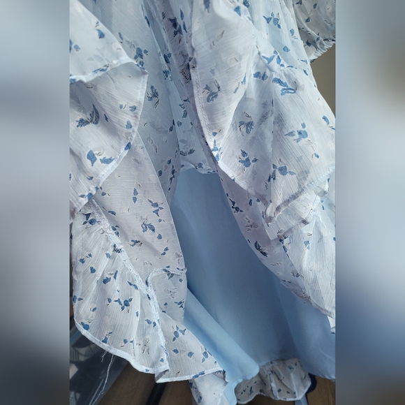 2XL Blue floral dress with ruffles - Picture 6 of 6